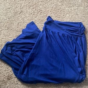 long royal blue maxi skirt